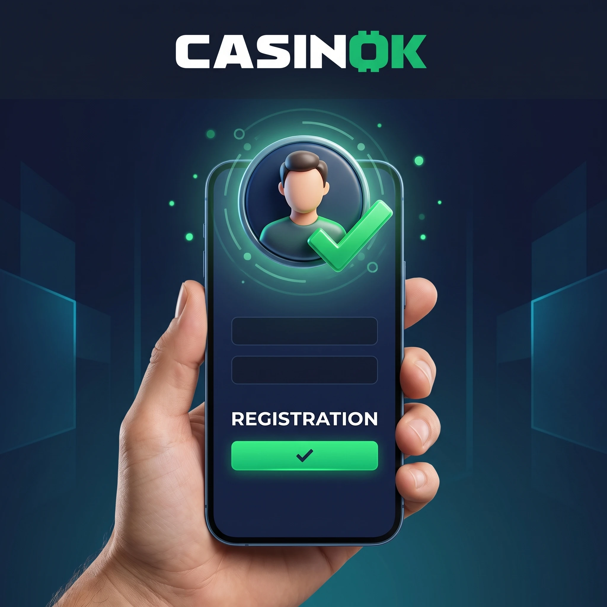 Formularz rejestracyjny CasinOK na telefonie